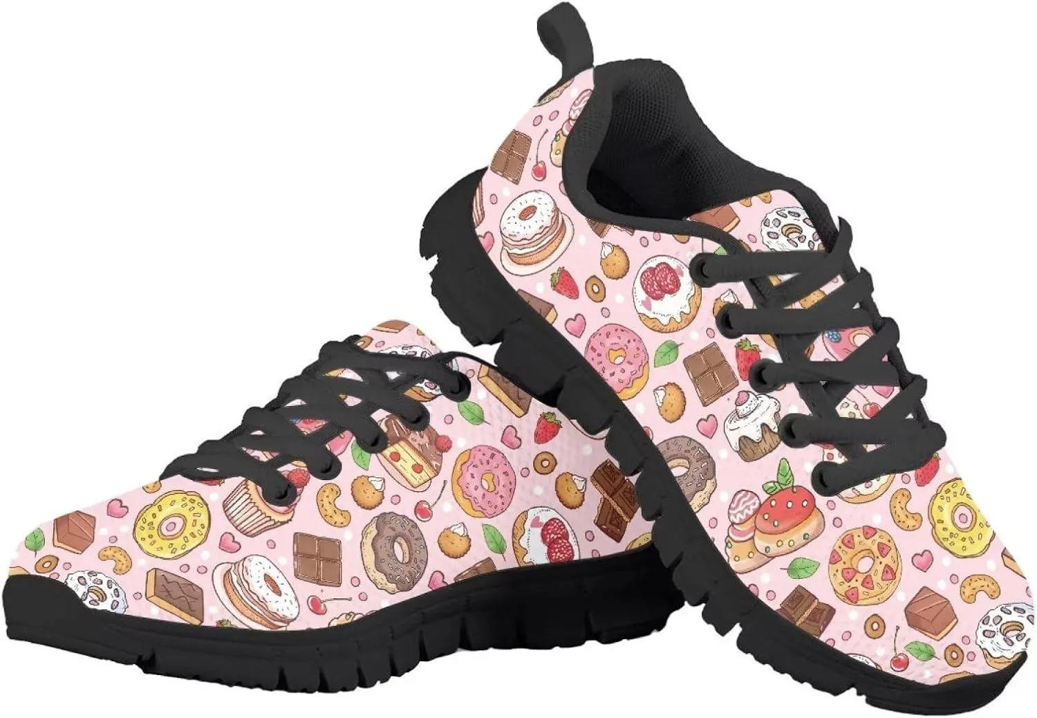 SYtrade Girls' Athletic Shoes Slip-On Tennis Sneakers Breathable Black Sole Walking Shoes