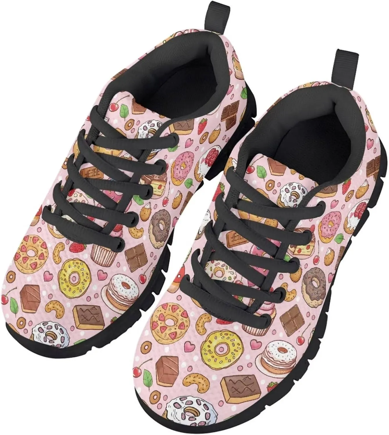 SYtrade Girls' Athletic Shoes Slip-On Tennis Sneakers Breathable Black Sole Walking Shoes