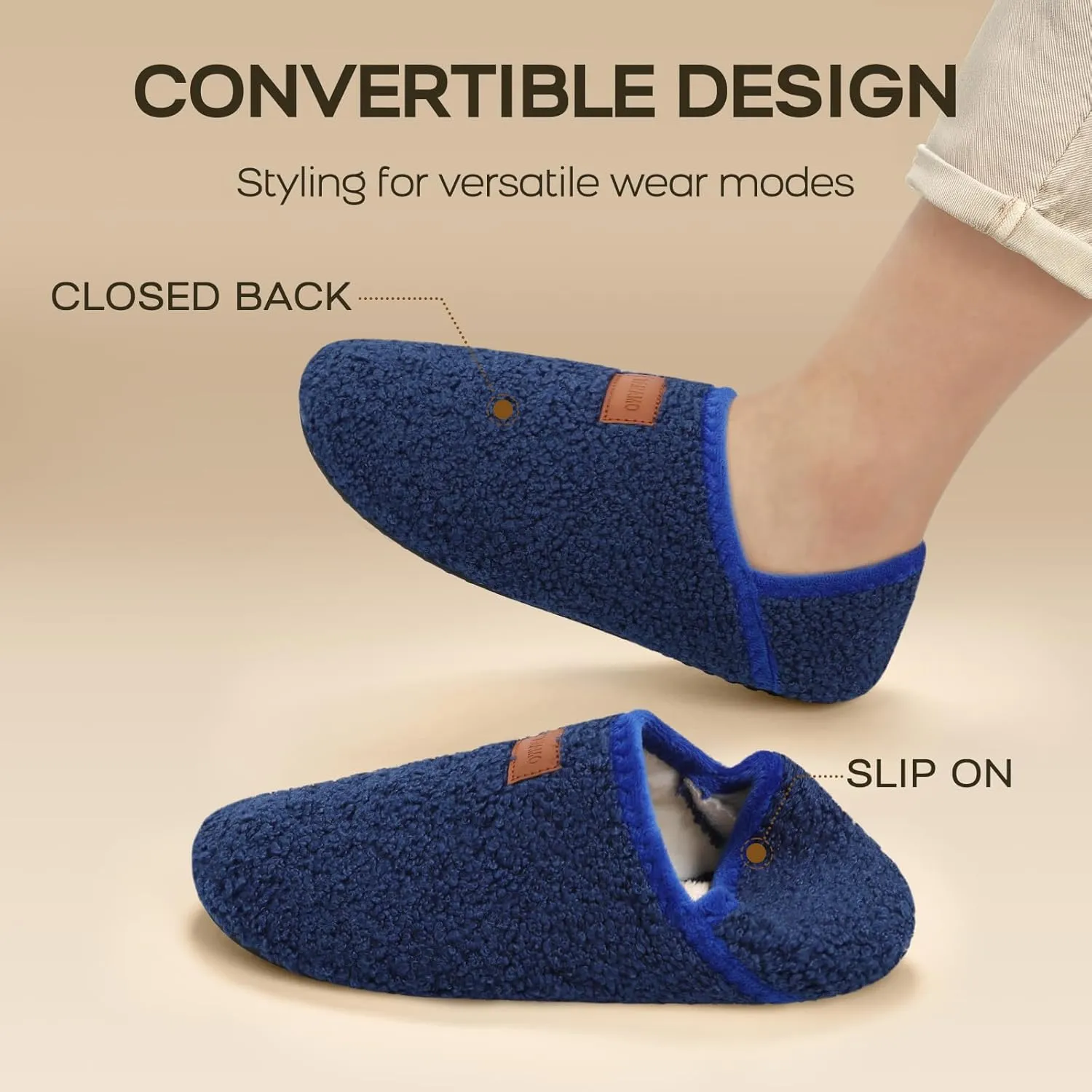 Tanamo House Slippers for Women Men Indoor Barefoot Slippers Socks Slip on House Shoes Cozy Comfy Slippers for Home Bedroom Travel Yoga