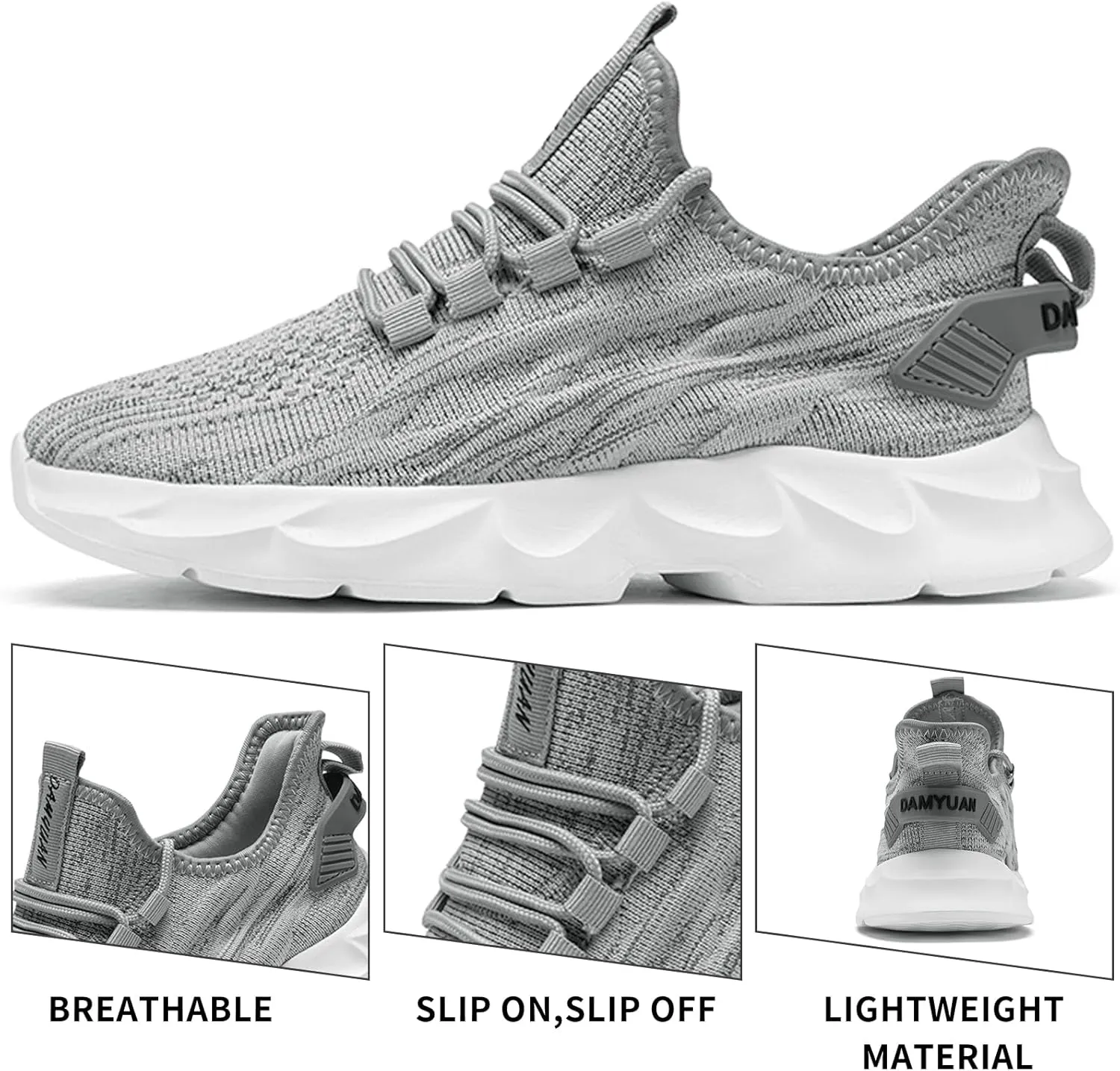 Tennis Shoes Womens Slip on Running Shoes Breathable Sneakers Athletic Lightweight Gym Sports Walking Shoes
