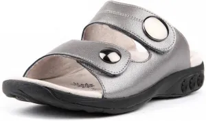 Therafit Eva Women's Leather Adjustable Strap Slip On Sandal - Special Edition - for Plantar Fasciitis/Foot Pain