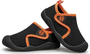Toddler Tennis Shoes Boys Girls Lightweight Breathable Barefoot Shoes Wide Kids Slip On Sneakers