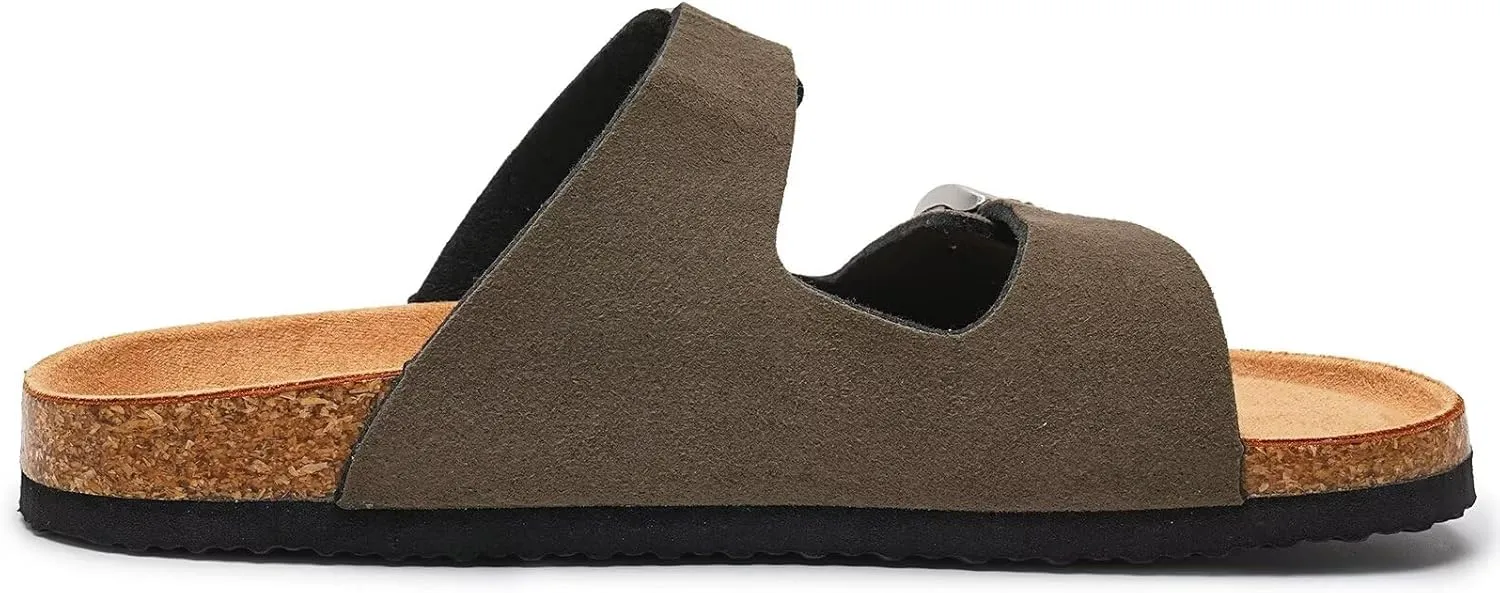 Torotto Kids Sandals Boys Girls Slide Summer Non-slip Cork Sandals with Adjustable Straps for Indoor & Outdoor