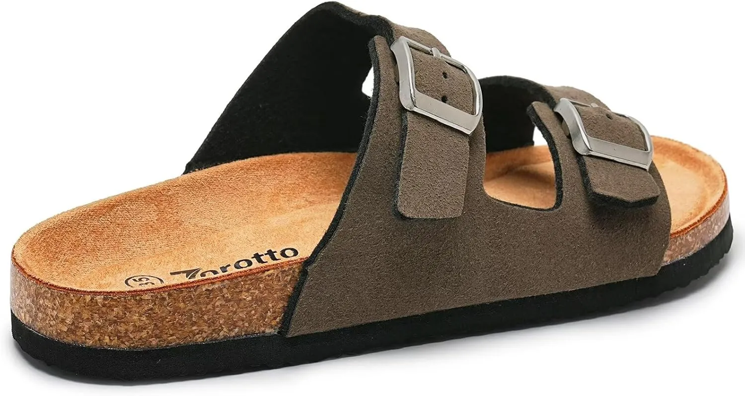Torotto Kids Sandals Boys Girls Slide Summer Non-slip Cork Sandals with Adjustable Straps for Indoor & Outdoor
