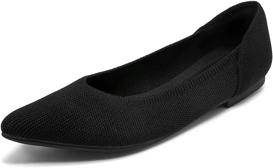 Touchmosees Women's Pointed-Toe Ballet Flats Classic Slip-On Breathable Dress Flats