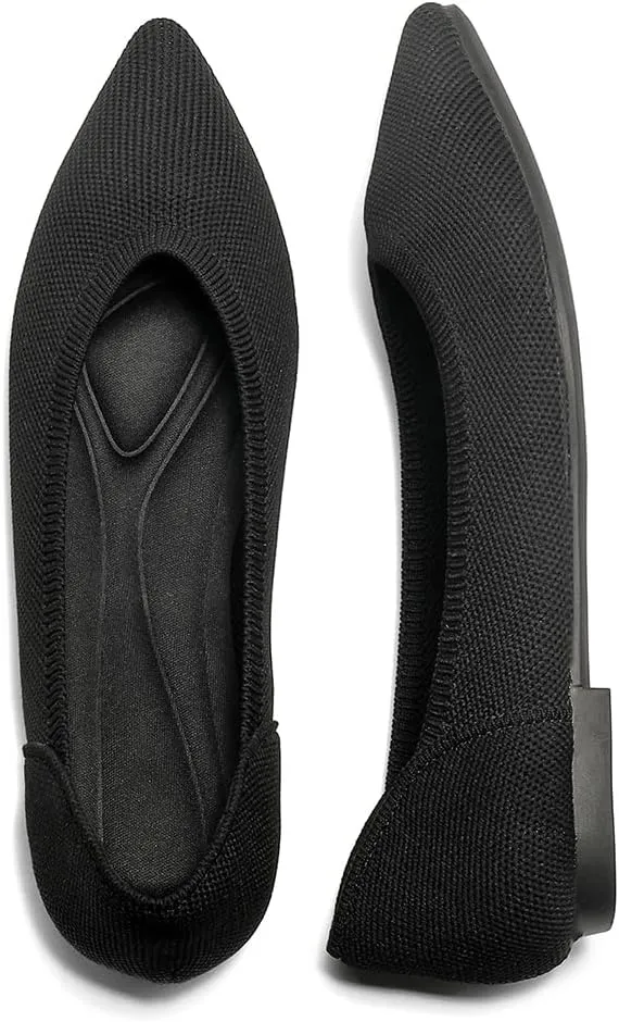 Touchmosees Women's Pointed-Toe Ballet Flats Classic Slip-On Breathable Dress Flats