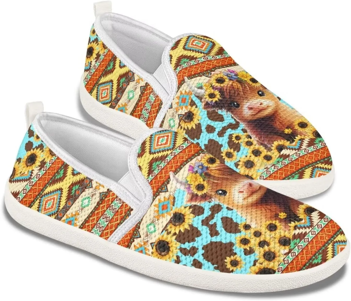 Trendy Womens Flats Shoes Ethnic Style Casual Shoes for Women Slip On Shoes