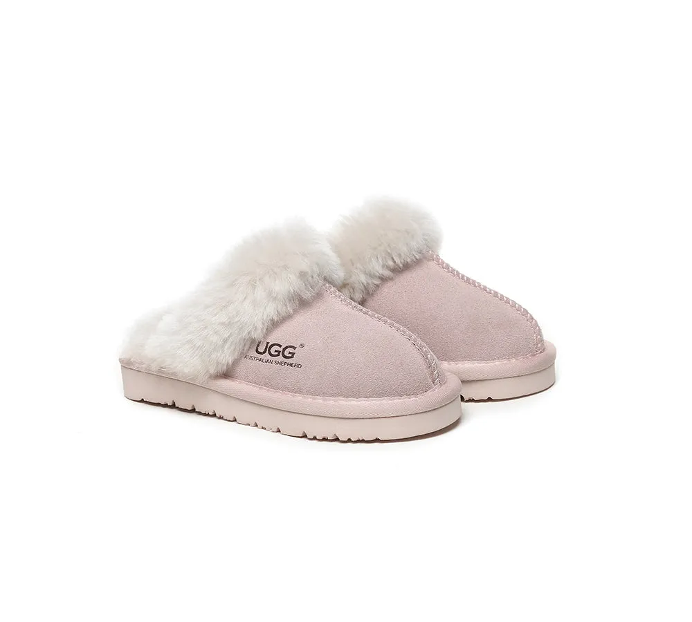 UGG Slippers Kids Australian Sheepskin Wool Muffin