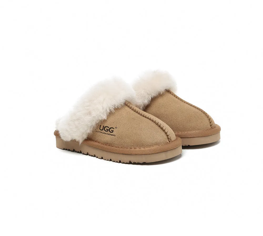 UGG Slippers Kids Australian Sheepskin Wool Muffin