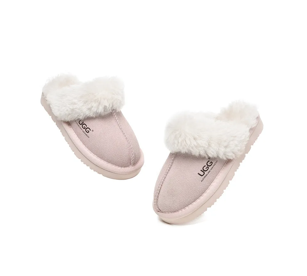 UGG Slippers Kids Australian Sheepskin Wool Muffin