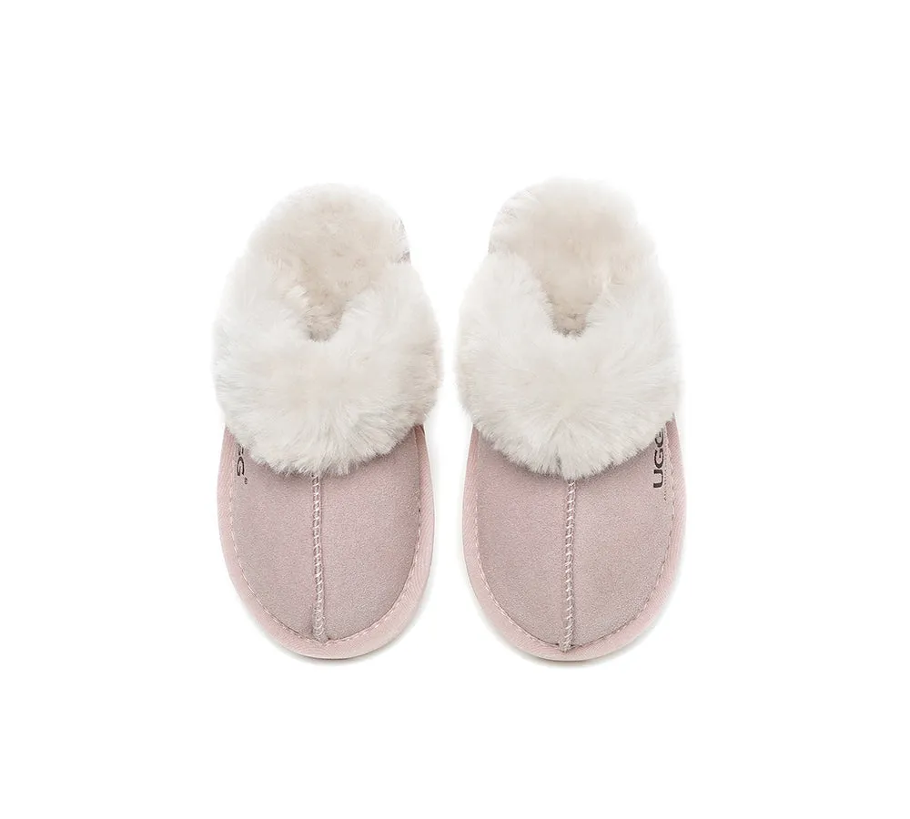 UGG Slippers Kids Australian Sheepskin Wool Muffin