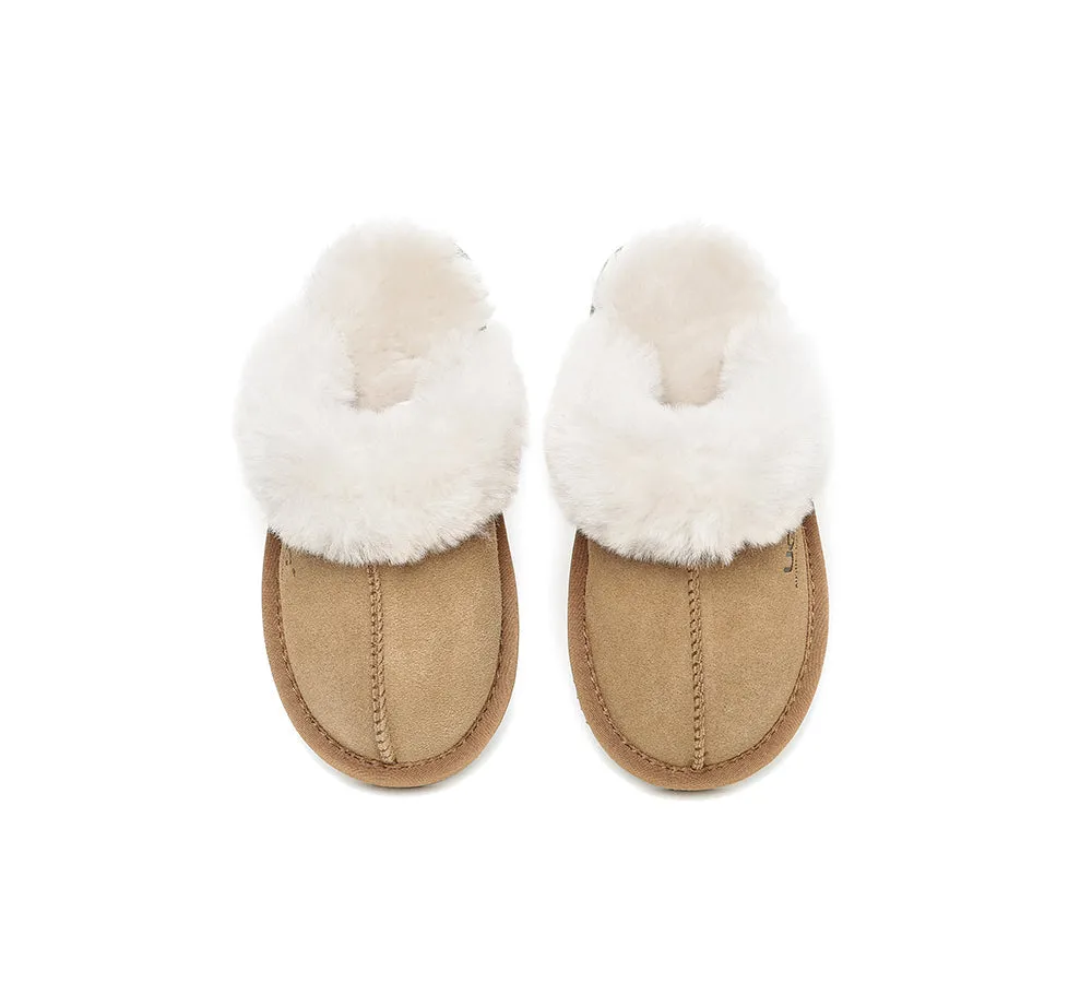 UGG Slippers Kids Australian Sheepskin Wool Muffin