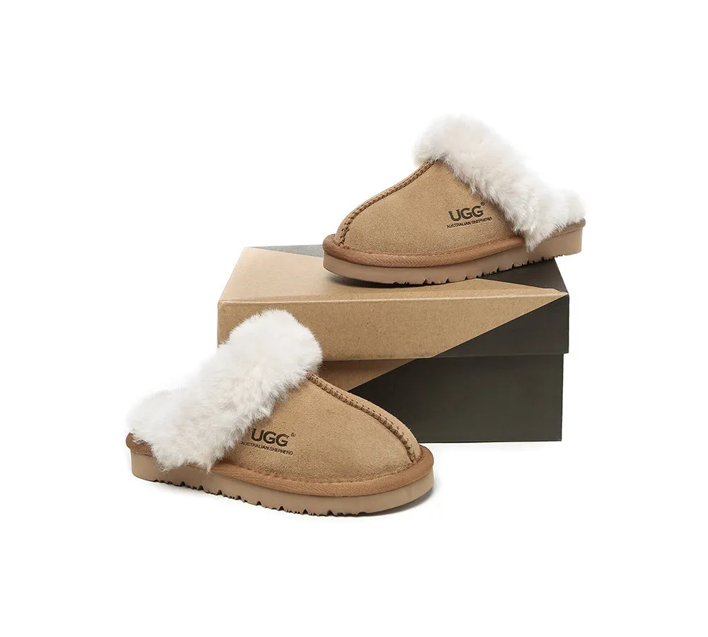 UGG Slippers Kids Australian Sheepskin Wool Muffin