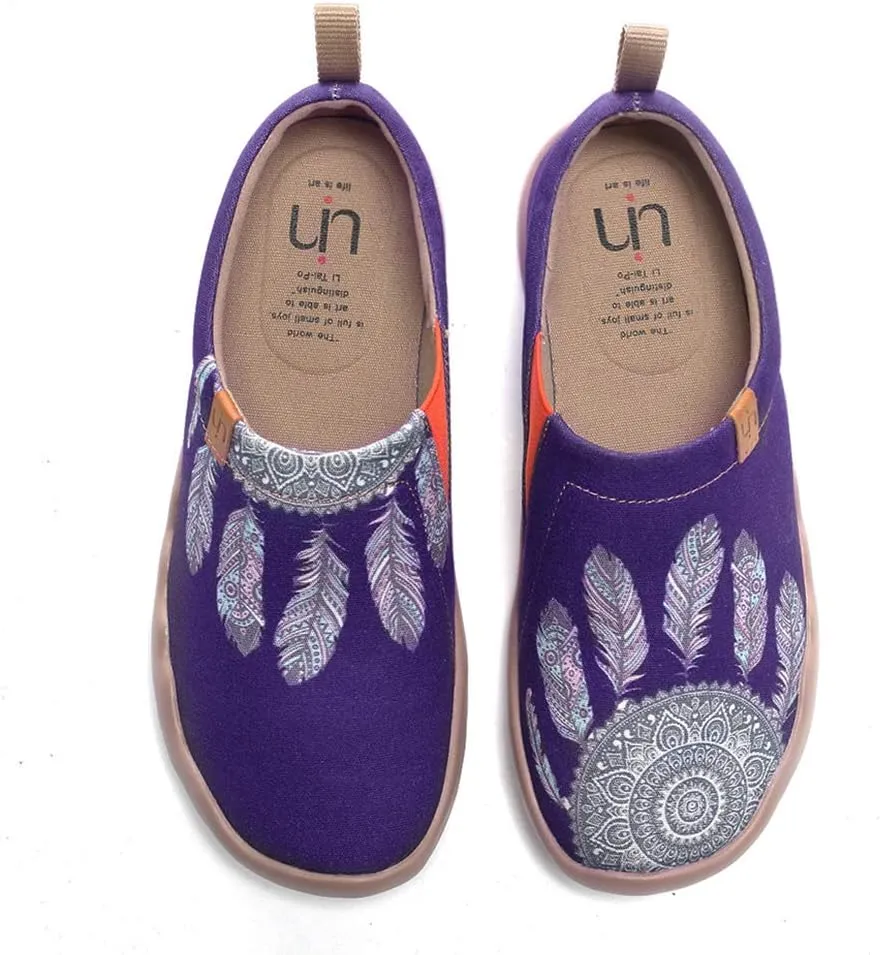 UIN Women's Art Travel Slip-On Shoes Casual Lightweight Breathable Flats Comfortable Loafers