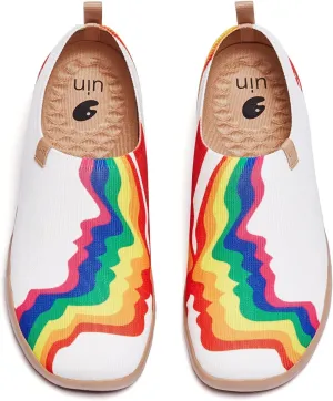 UIN Women's Slip-On Shoes Comfortable Breathable Knit Casual Footwear Stylish Travel-Friendly Loafers