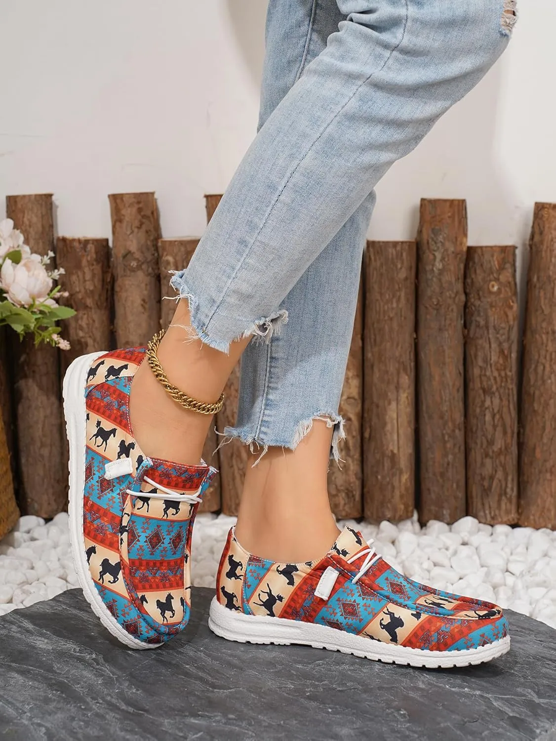 Unisex-Adult Sunflower Floral Canvas Loafers Comfortable Boat Shoes Easy Slip On Lightweight Deck Shoes Elastic Laces Outdoor Flat Walking Shoes Breathable Drving Shoes Sneakers for Women Men