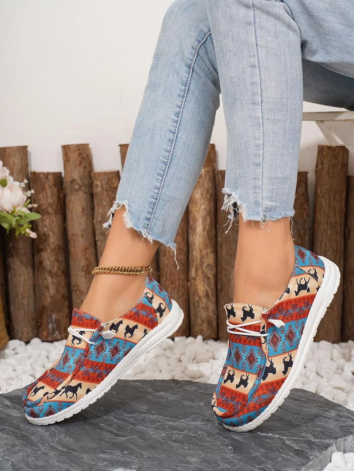 Unisex-Adult Sunflower Floral Canvas Loafers Comfortable Boat Shoes Easy Slip On Lightweight Deck Shoes Elastic Laces Outdoor Flat Walking Shoes Breathable Drving Shoes Sneakers for Women Men