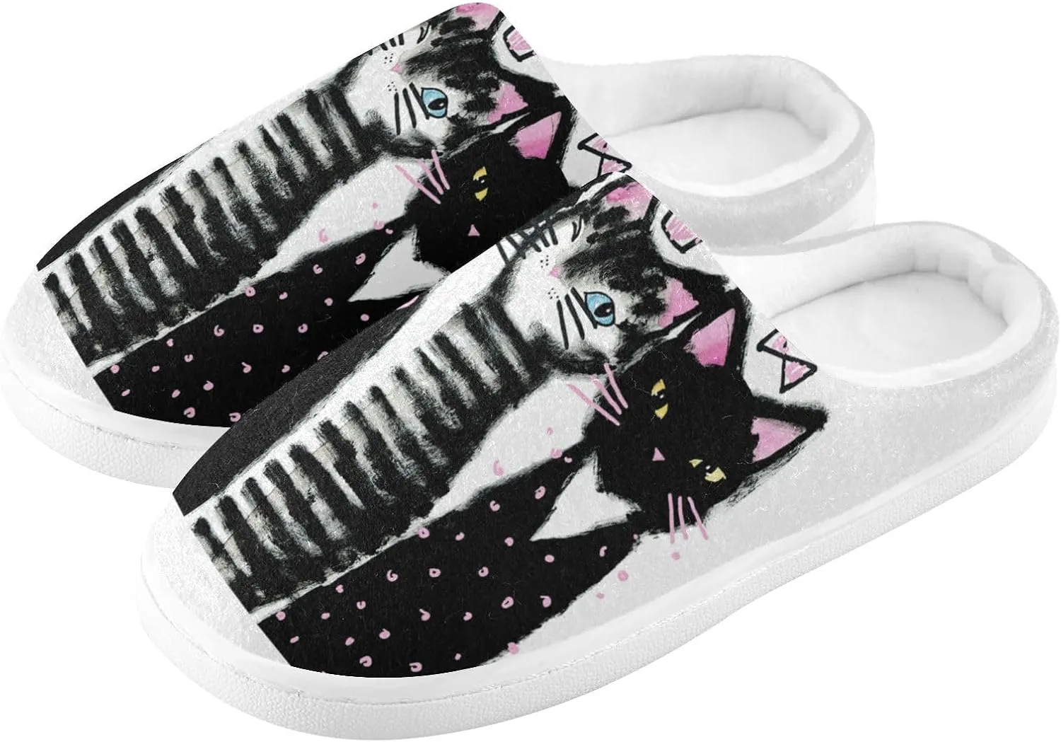 Unisex Memory Foam Slippers Non-Skid Slip-on Soft Warm Sole Fleece Shoes 6-17