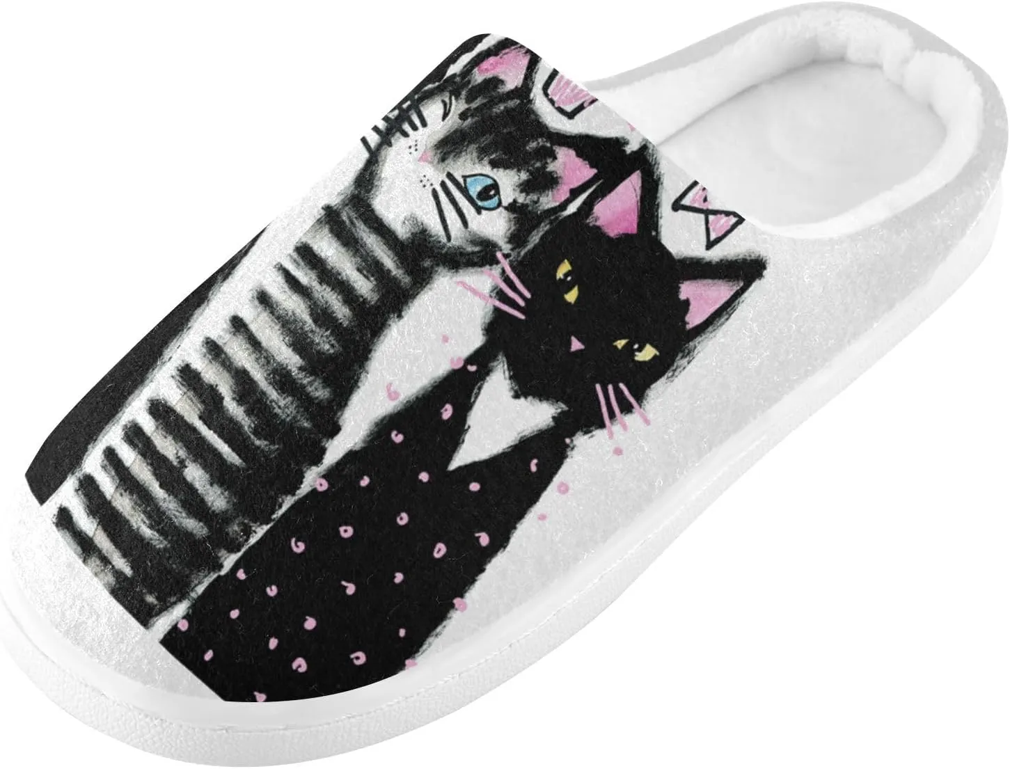 Unisex Memory Foam Slippers Non-Skid Slip-on Soft Warm Sole Fleece Shoes 6-17