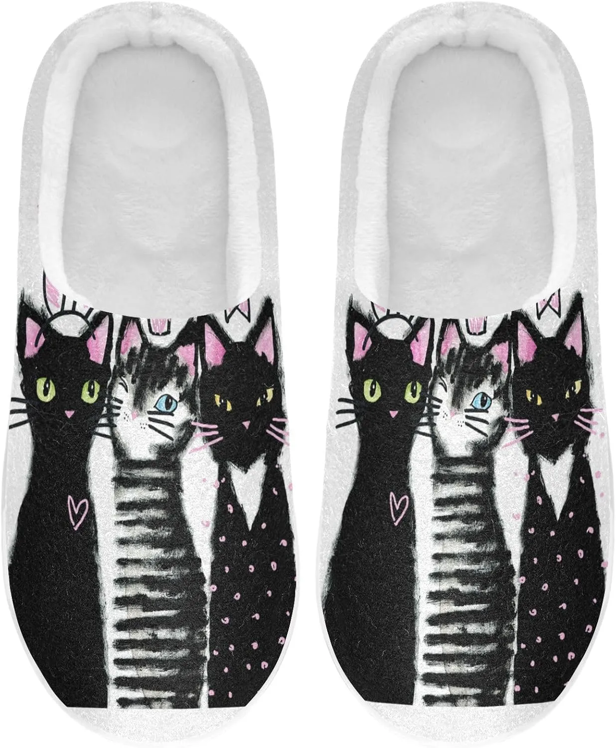 Unisex Memory Foam Slippers Non-Skid Slip-on Soft Warm Sole Fleece Shoes 6-17