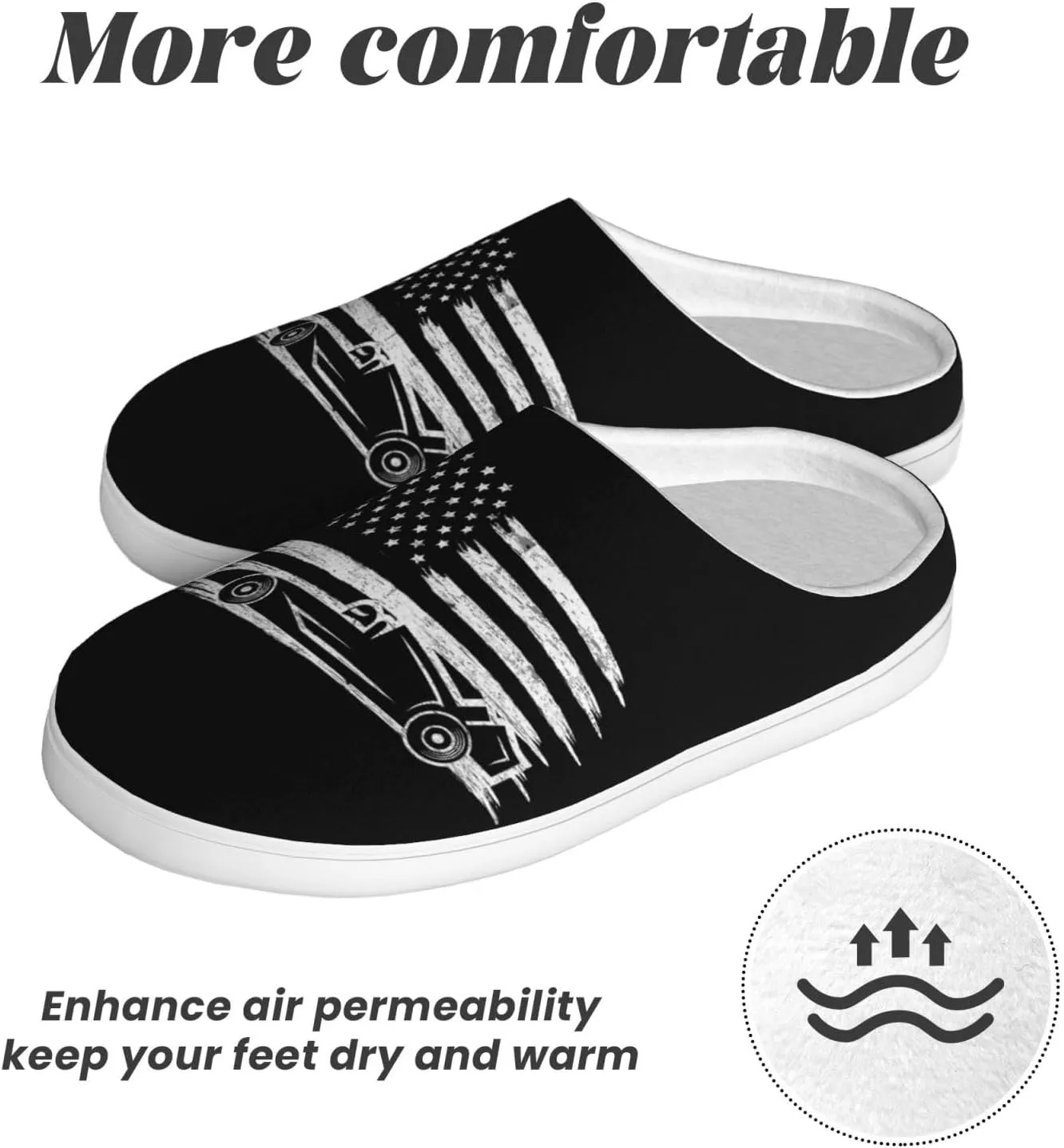 Unisex Slippers Winter Warm Non-Slip Fluffy Slippers Slip-On Plush Slippers House Slippers For Women Men Shoes Gifts