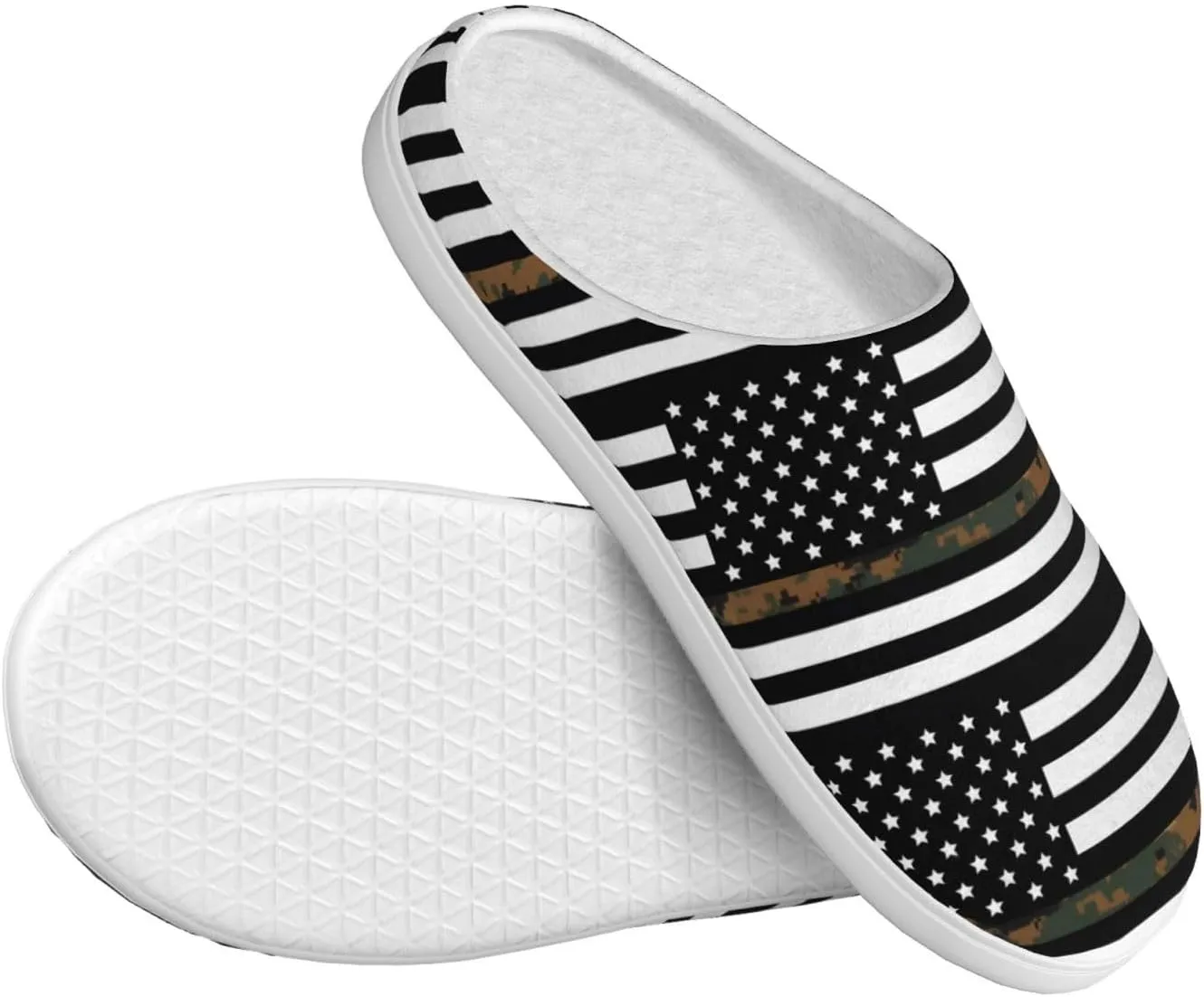 Unisex Slippers Winter Warm Non-Slip Fluffy Slippers Slip-On Plush Slippers House Slippers For Women Men Shoes Gifts