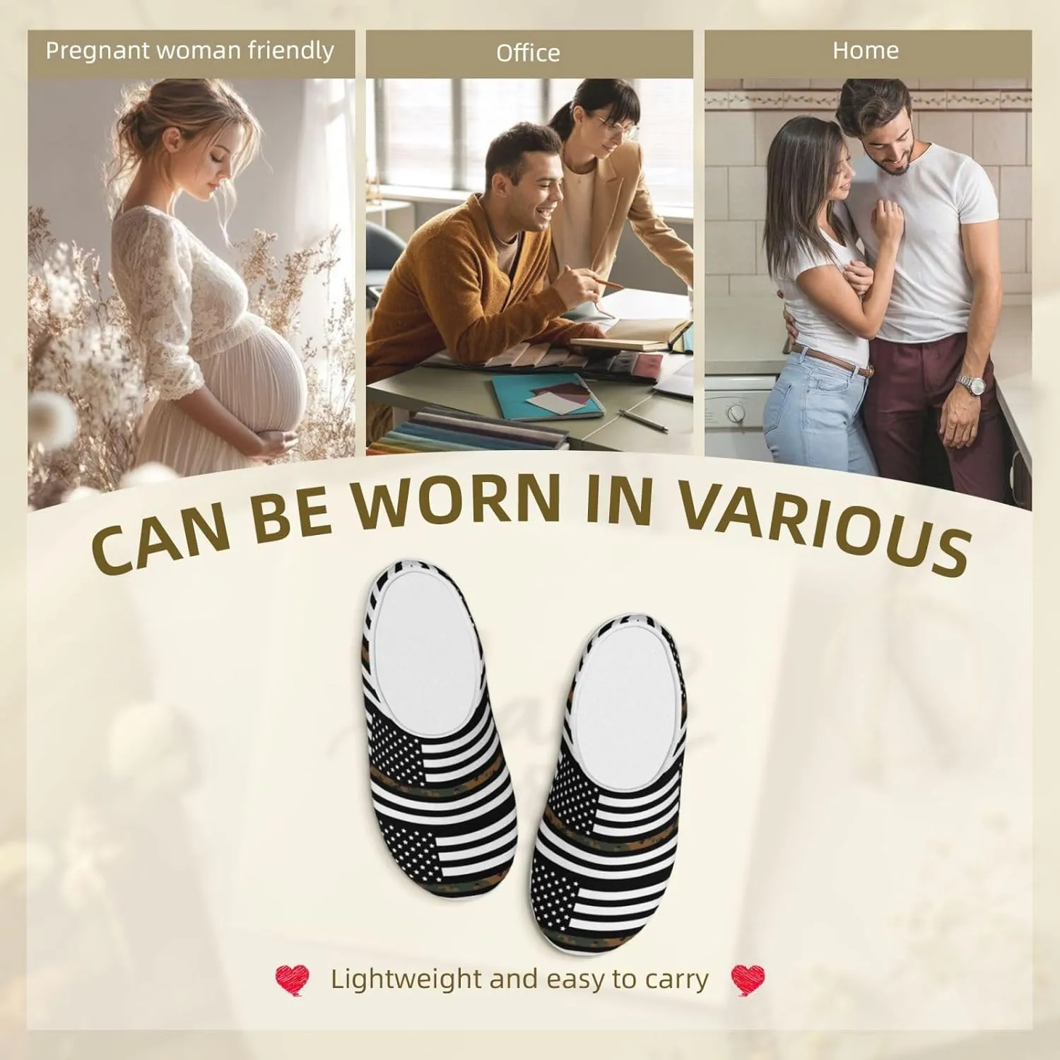 Unisex Slippers Winter Warm Non-Slip Fluffy Slippers Slip-On Plush Slippers House Slippers For Women Men Shoes Gifts