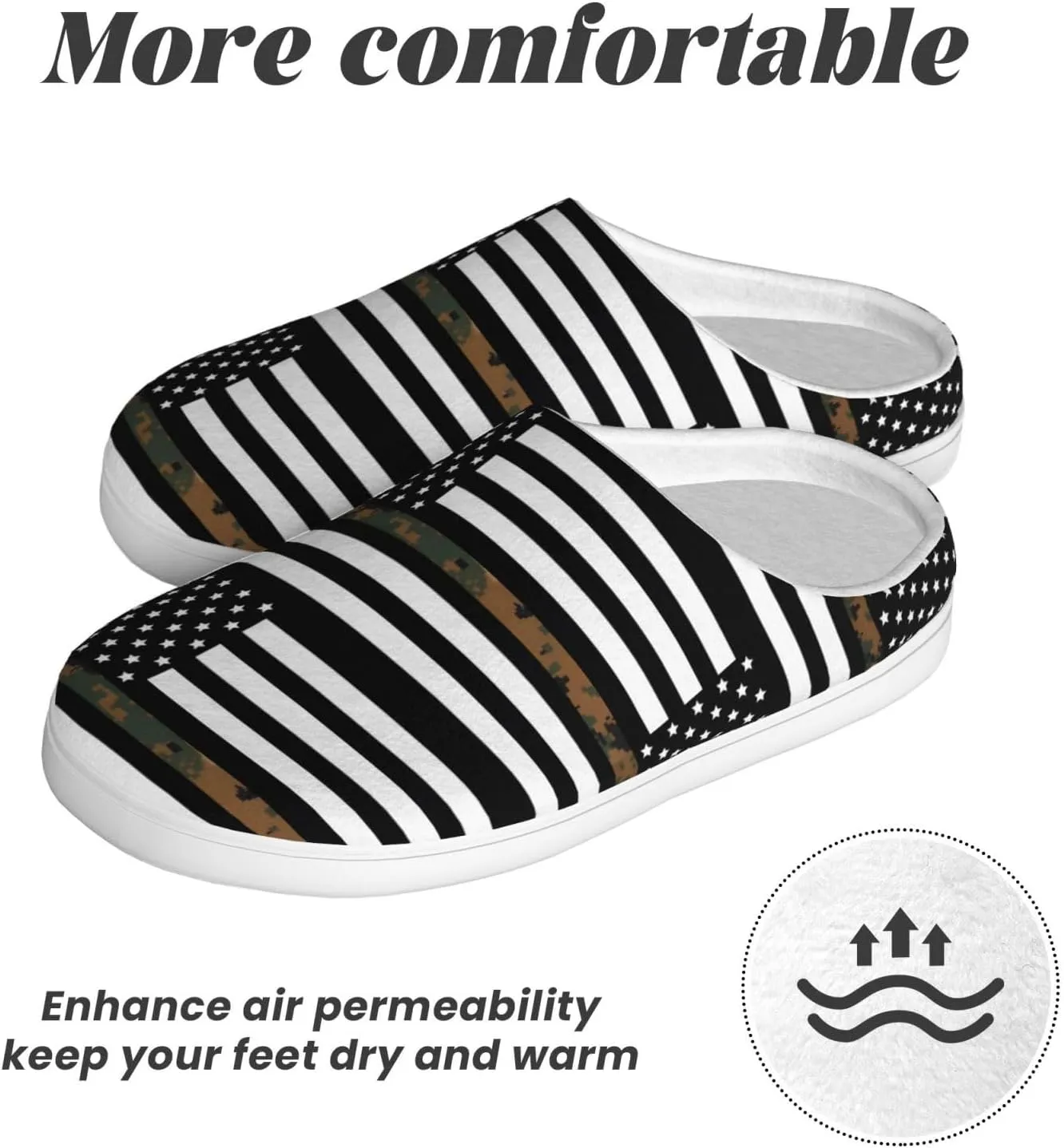 Unisex Slippers Winter Warm Non-Slip Fluffy Slippers Slip-On Plush Slippers House Slippers For Women Men Shoes Gifts