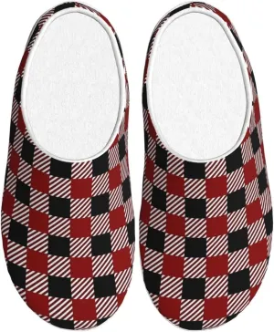 Unisex Warm Slippers Non-Slip Winter Fluffy Slippers Slip-On Plush Slippers Bedroom Slippers House Shoes For Men Women