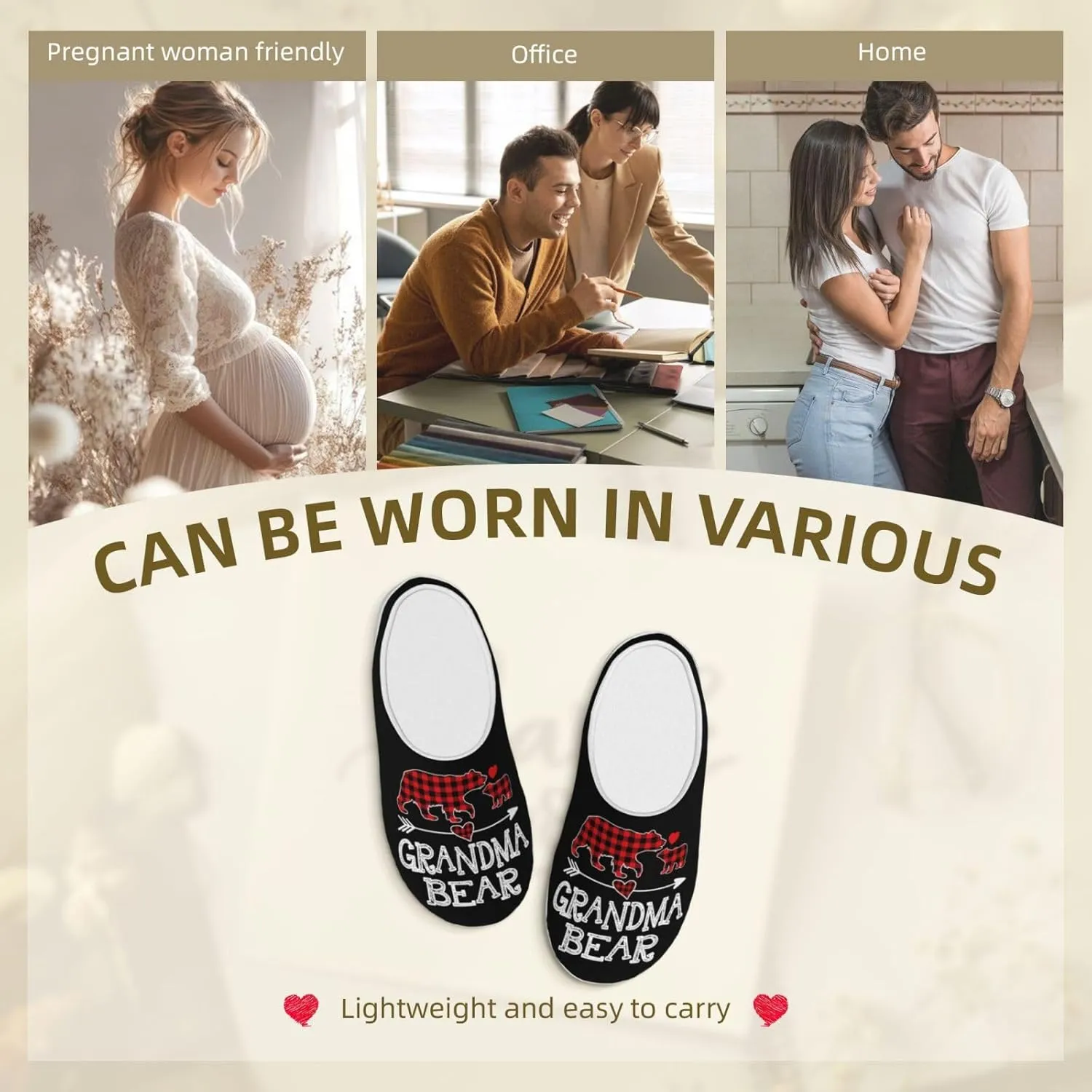 Unisex Warm Slippers Non-Slip Winter Fluffy Slippers Slip-On Plush Slippers Bedroom Slippers House Shoes For Men Women