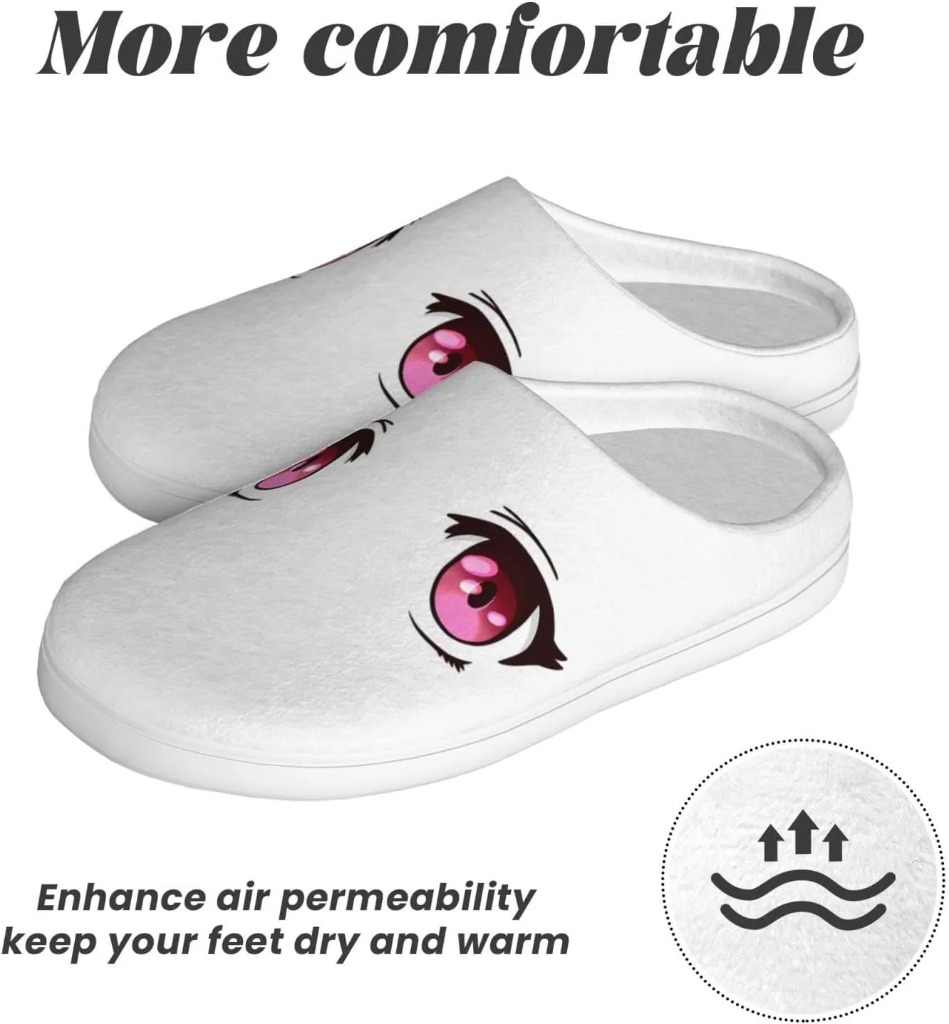 Unisex Warm Slippers Non-Slip Winter Fluffy Slippers Slip-On Plush Slippers Bedroom Slippers House Shoes For Men Women