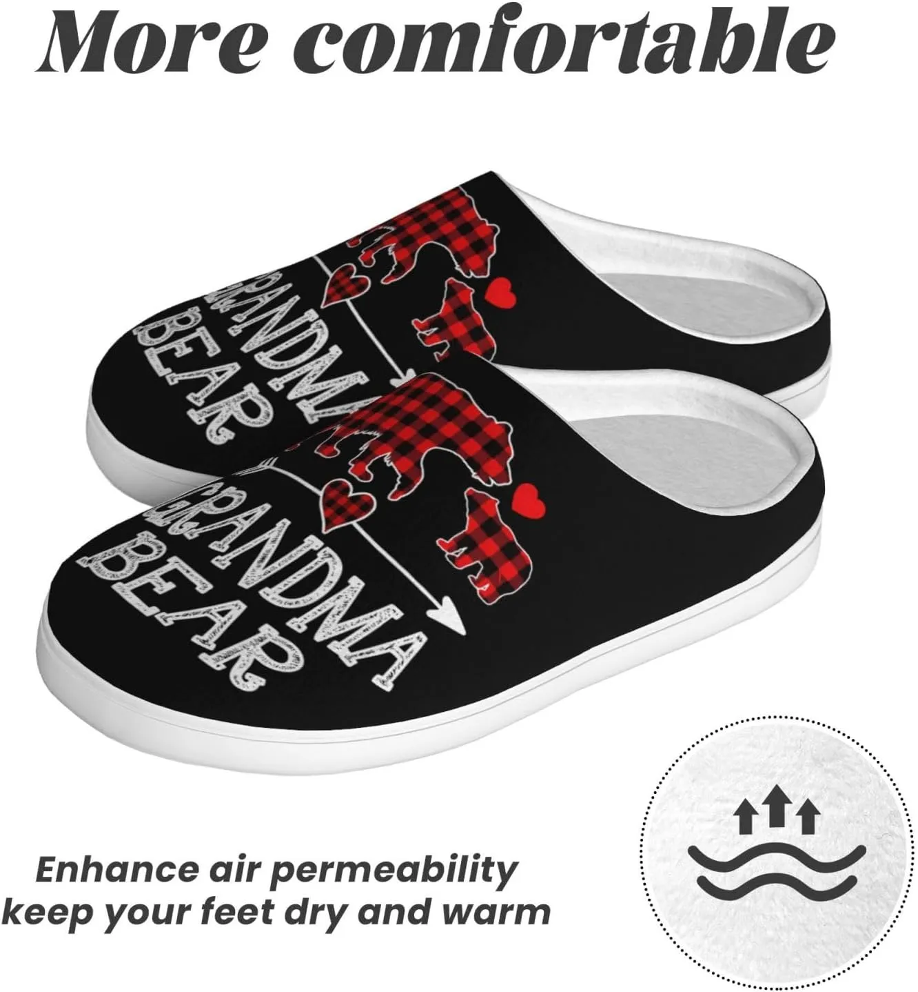 Unisex Warm Slippers Non-Slip Winter Fluffy Slippers Slip-On Plush Slippers Bedroom Slippers House Shoes For Men Women