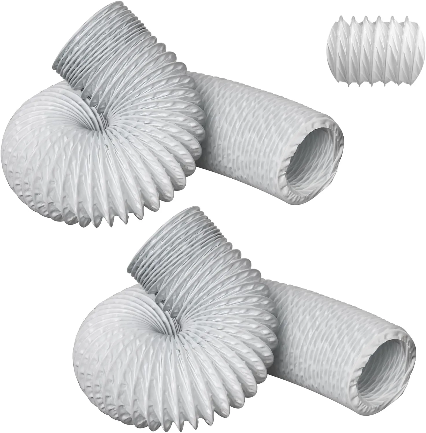 Upgrade 3" Marine Blower Hose Replacement for Boat Vent Bilge Blower Exhaust Fan, Marine Exhaust Hose Fit for 3 Inch Flexible Duct Hose, Ventilation Systems and Boat Bilge Heater, 10 Feet, 2 Pcs