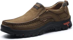 UPIShi Mens Slip-On Loafers Leather Breathable Casual Lightweight Shoes