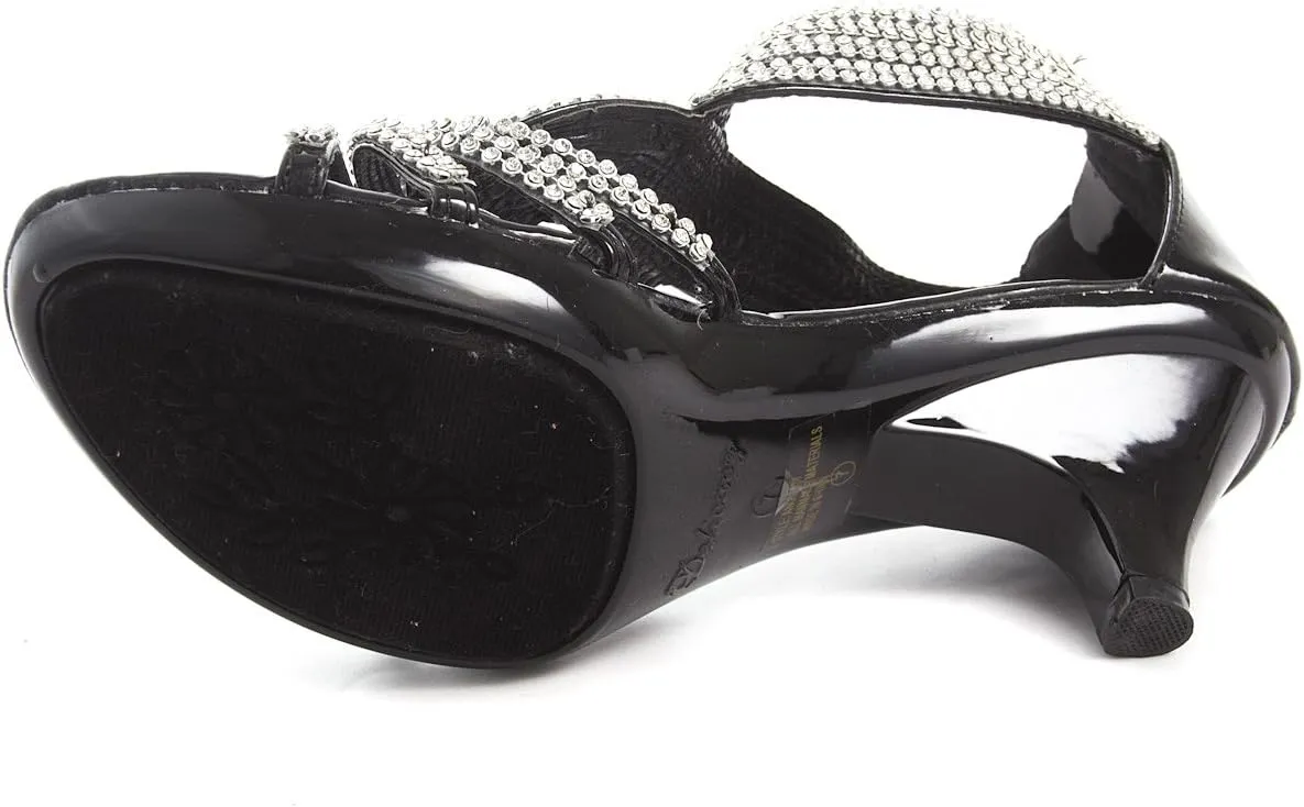 V-Luxury Womens Open Toe Med Heel Wedding Sandal Shoes