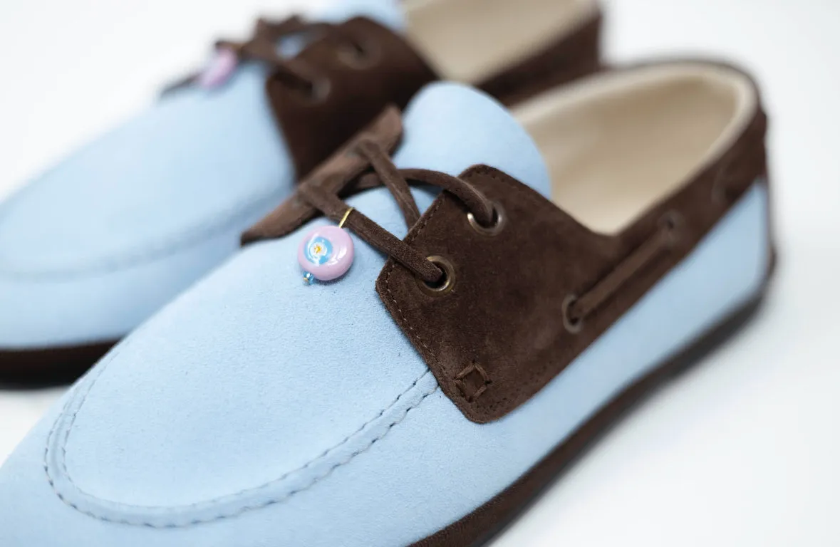 Venetian Essence in light blue By Gondolina Shoes