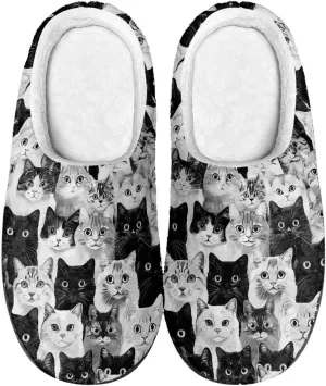 Veniyate Womens Slippers Warm Comfy Memory Foam House Slipper Knitted Shoes with Non Slip Sole