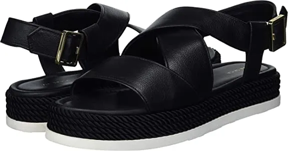 VIA SPIGA Women's 'V-Grayce Espadrille Wedge Sandal, Black, 10