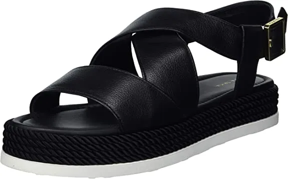VIA SPIGA Women's 'V-Grayce Espadrille Wedge Sandal, Black, 10