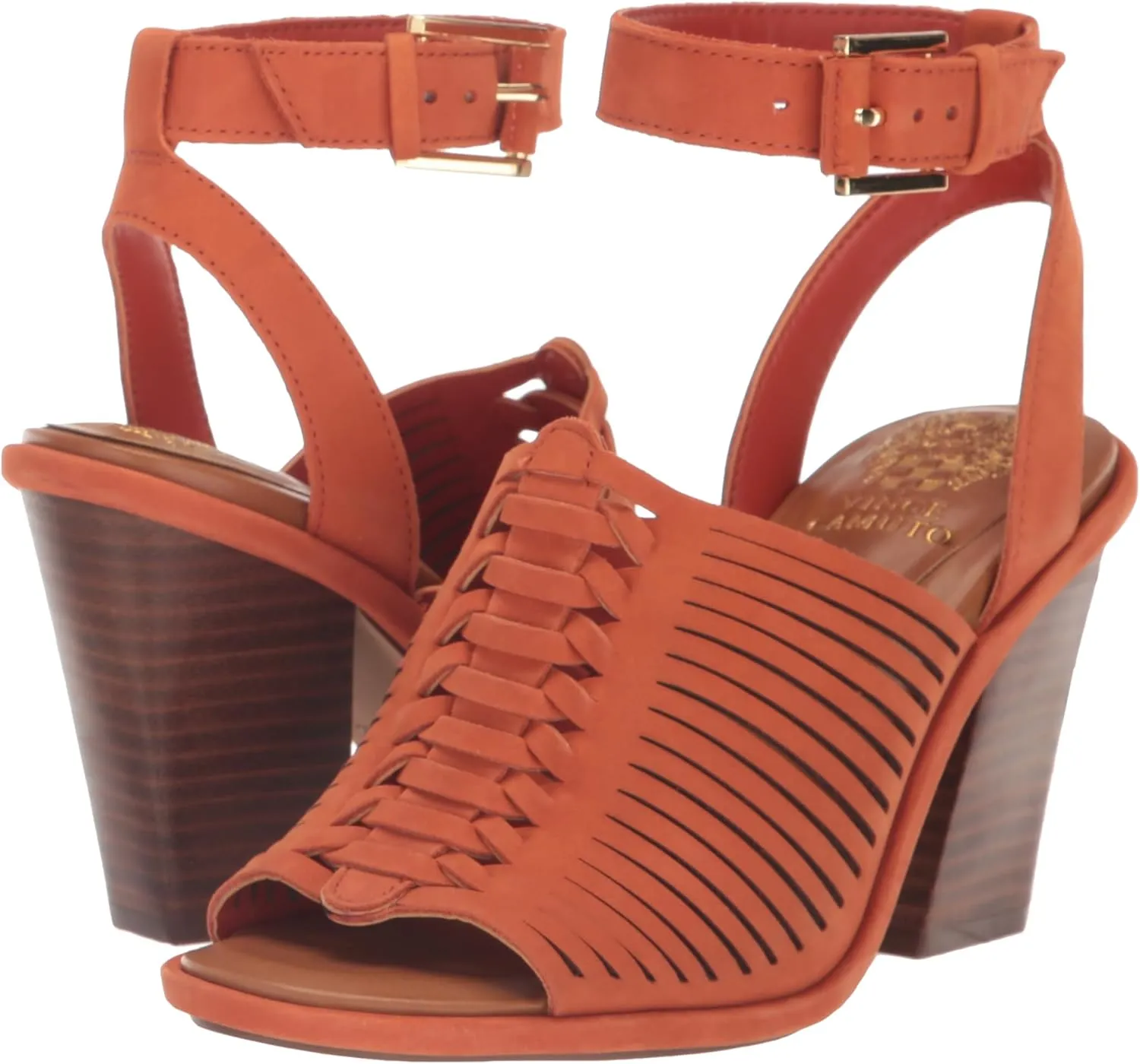 Vince Camuto Women's Frenela Stacked Heel Sandal Heeled