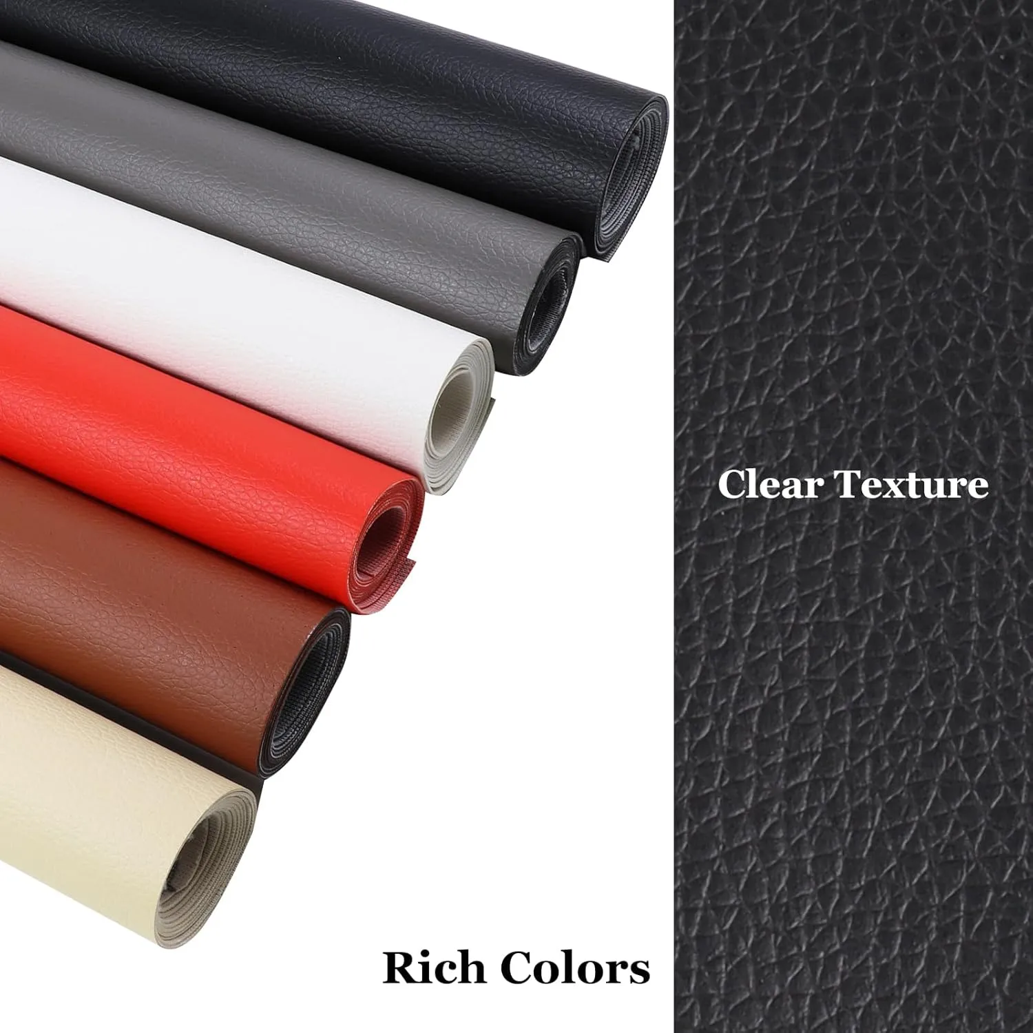 Vinyl Upholstery Fabric,Soft Faux Leather,Marine Vinyl Fabric,Indoor & Outdoor Synthetic Leather for Boat,Car,DIY Crafting (Black, 75inchx55inch)
