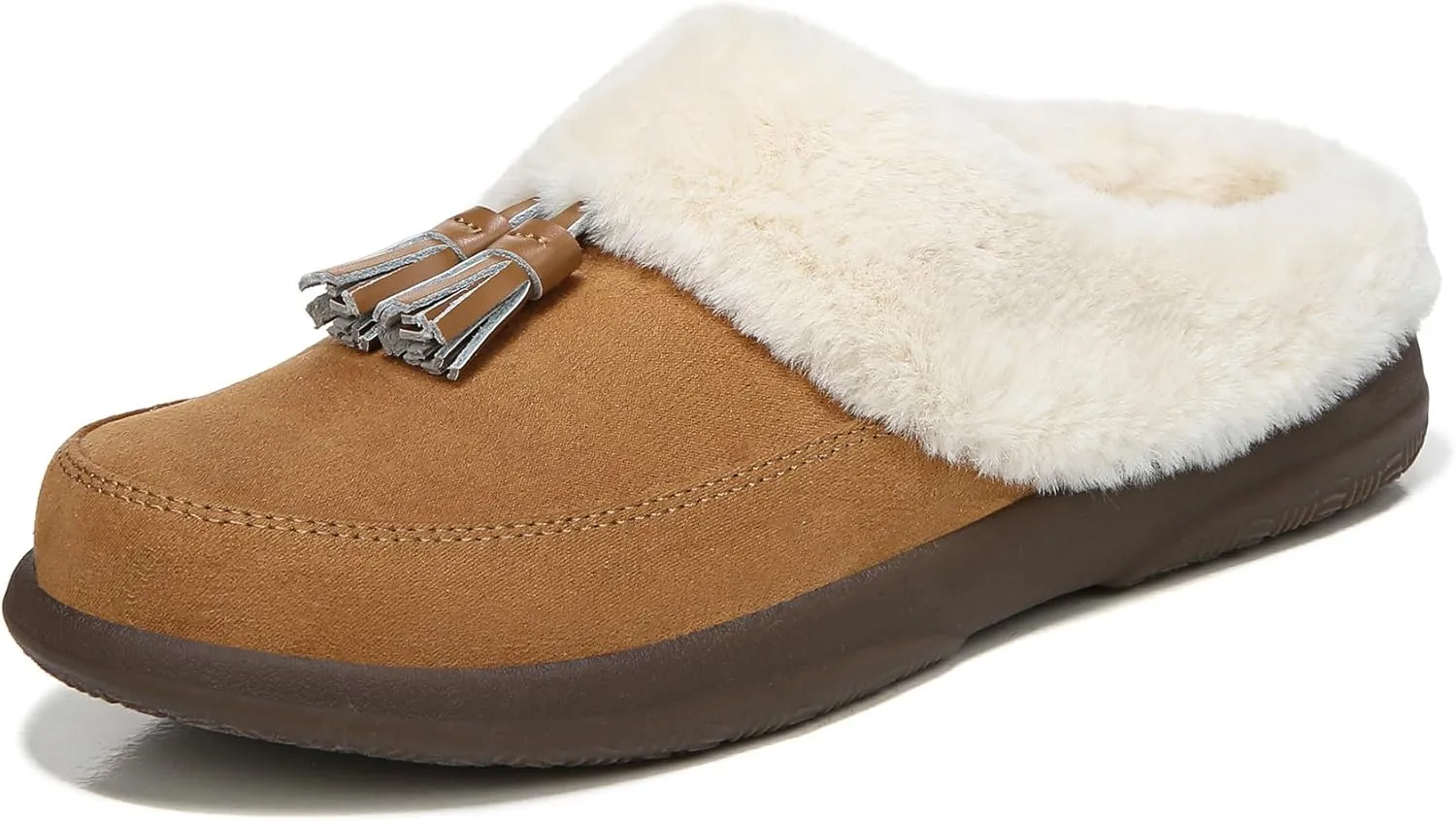 Vionic Cedar Perrin Women's Slip-On Cozy Slipper- Supporting Ladies Indoor/Outdoor Slippers that Include VIO MOTION Technology Orthotic Insole With Built-in Arch Support, Helps Heel Pain, Medium Fit