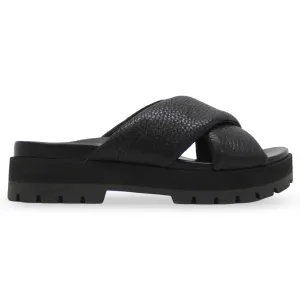 Vionic Vesta Tumbled Leather Women's Slides Sandals