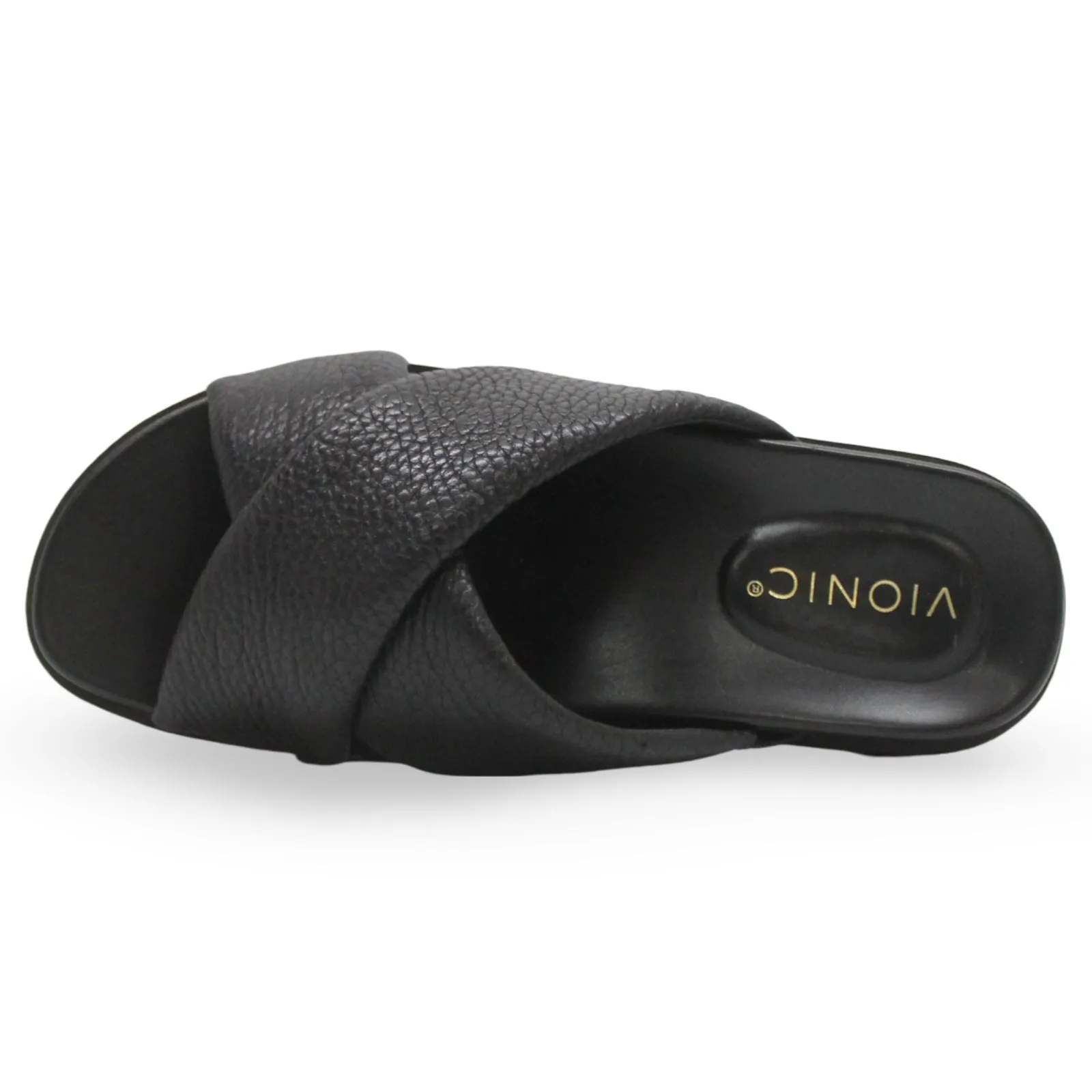 Vionic Vesta Tumbled Leather Women's Slides Sandals