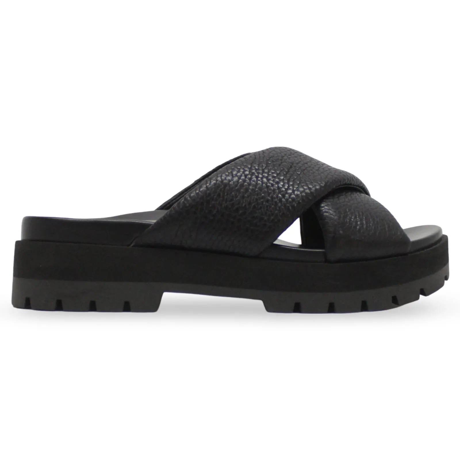 Vionic Vesta Tumbled Leather Women's Slides Sandals