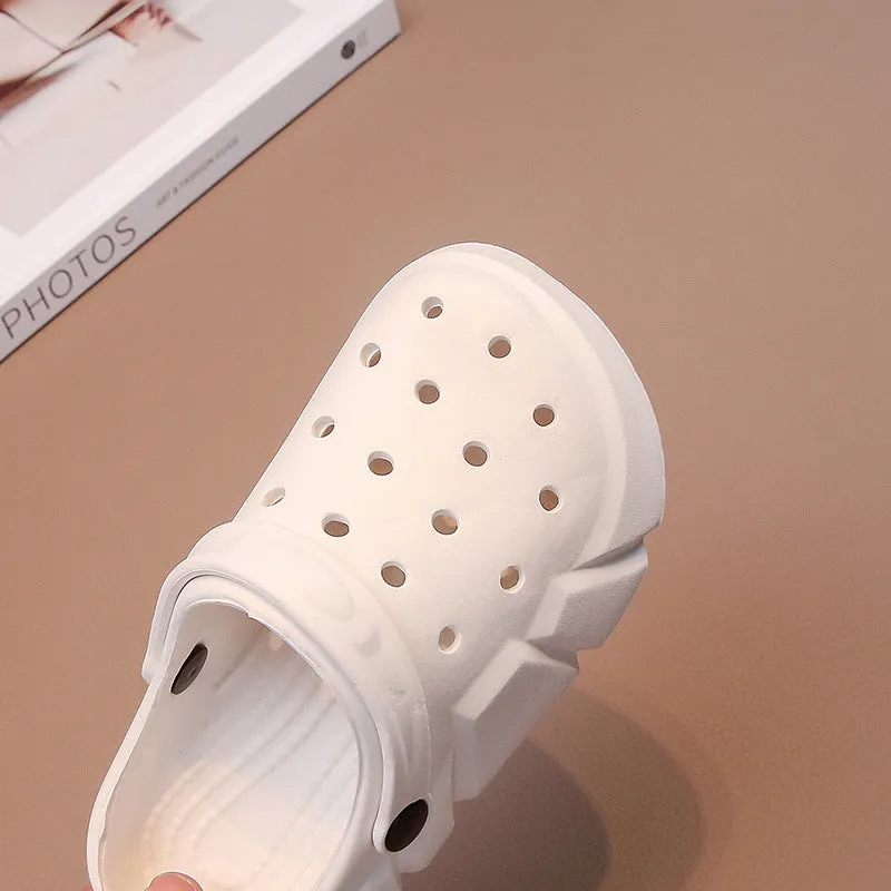 VLOVELAW Slip-on Hole Shoes Boys' Sandals  Summer Breathable Medium and Big Children Lightweight Girls' Sandals Beach Shoes