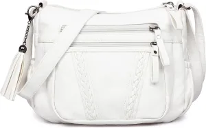 VOLGANIK ROCK Crossbody Bag for Women with Tassel Ladies Soft PU leather Purses and Handbag Pocketbooks