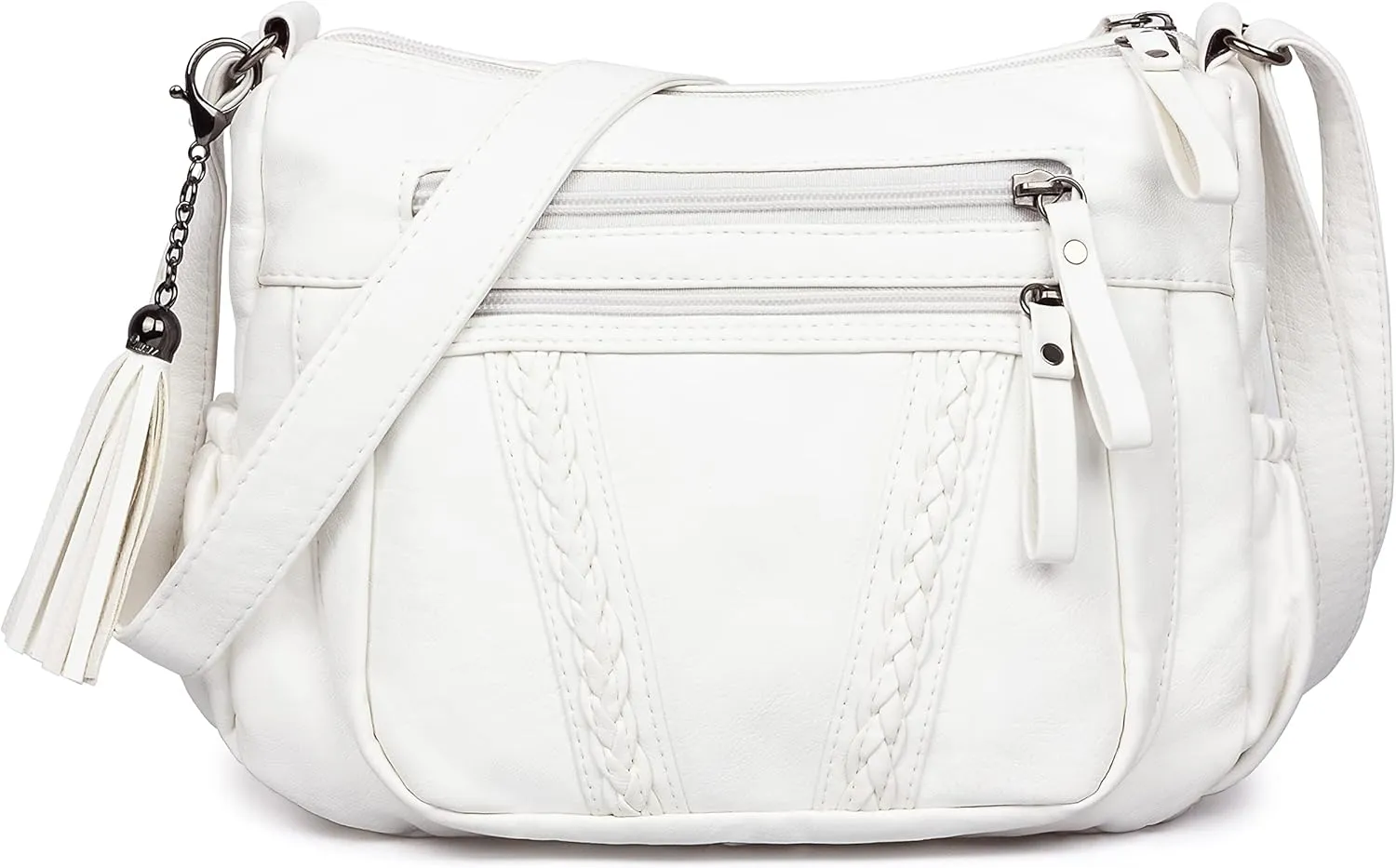 VOLGANIK ROCK Crossbody Bag for Women with Tassel Ladies Soft PU leather Purses and Handbag Pocketbooks