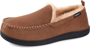 VONMAY Men's Moccasin Slippers Fuzzy House Shoes Fluffy Fur Home Warm Memory Foam Indoor Outdoor