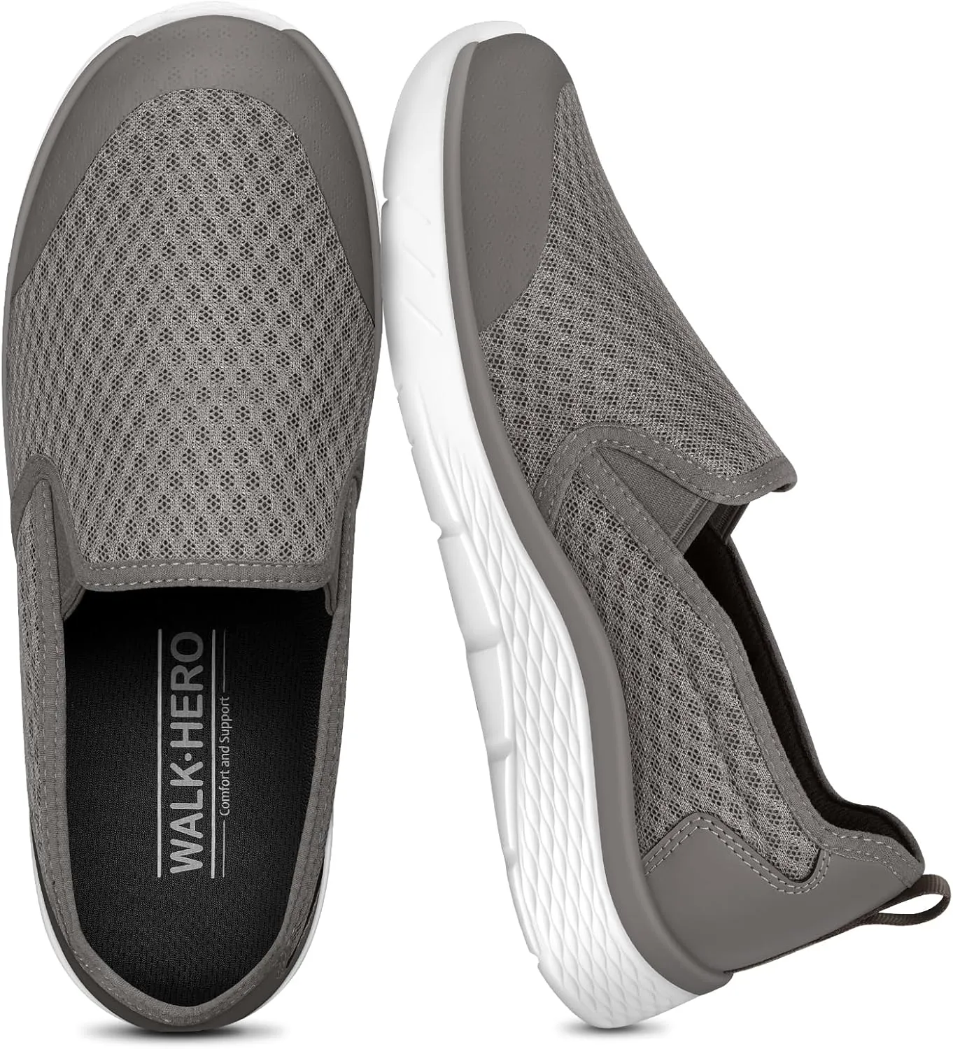 Walking Shoes Women for Plantar Fasciitis, Lightweight Orthopedic Womens Slip on Shoes, Breathable Mesh Upper Casual Loafers for Women with Flexible Instep